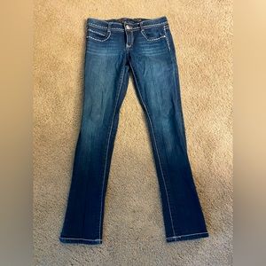 Boot cut dark blue jeans